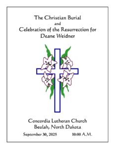 Deane Weidner Funeral